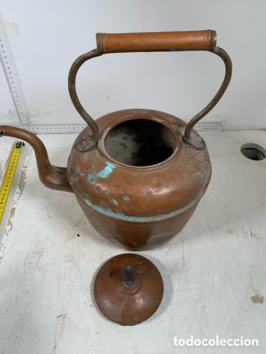 Antig&uuml;edades: 01_ Cafetera de cobre - Foto 4