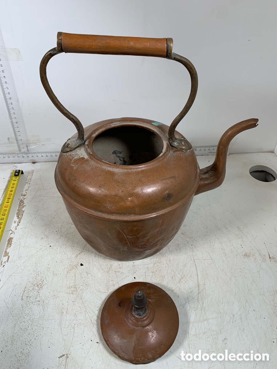 Antig&uuml;edades: 01_ Cafetera de cobre - Foto 5