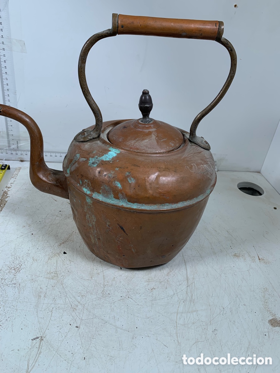 Antig&uuml;edades: 01_ Cafetera de cobre - Foto 1