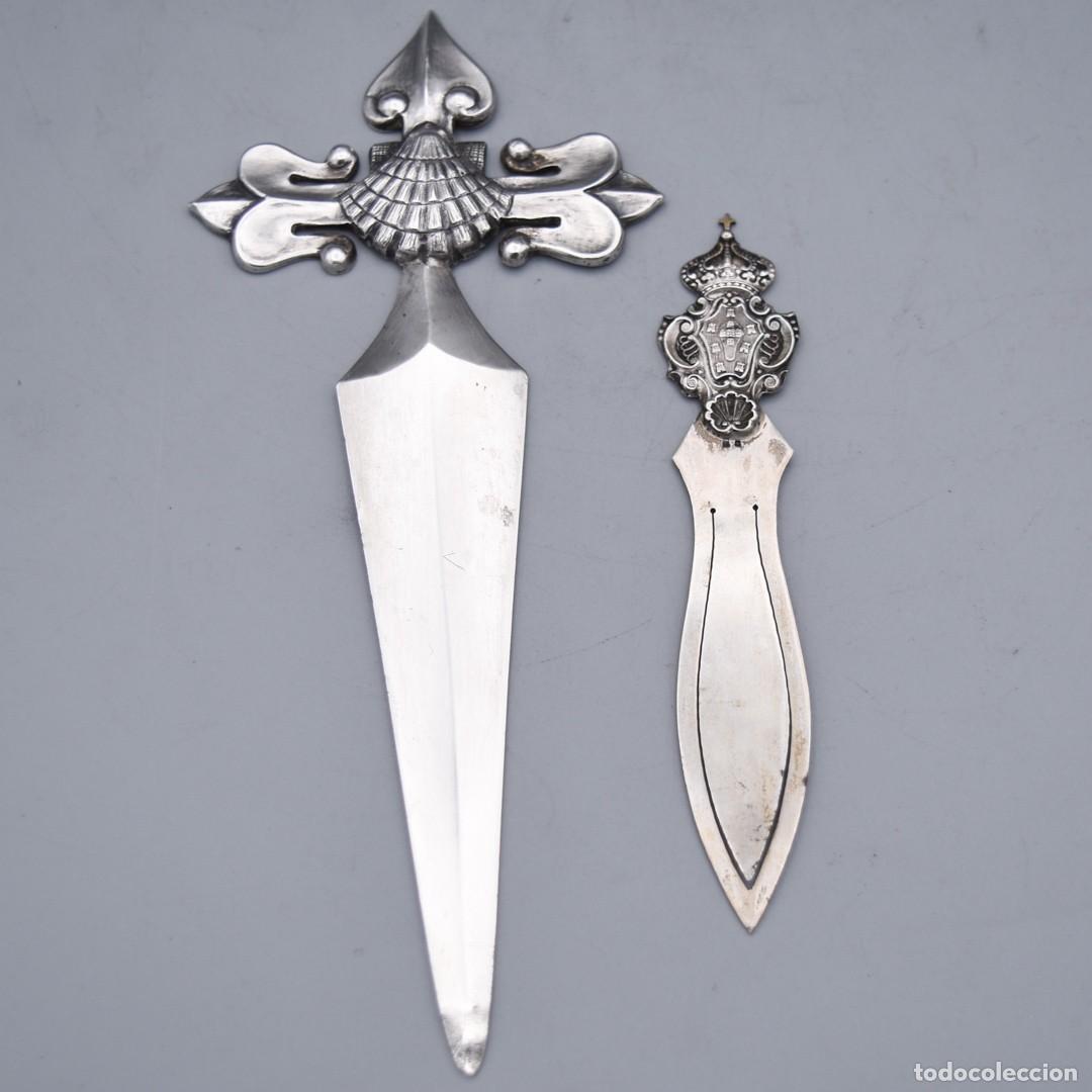Antig&uuml;edades: Abrecartas y marcap&aacute;ginas de plata - Foto 8