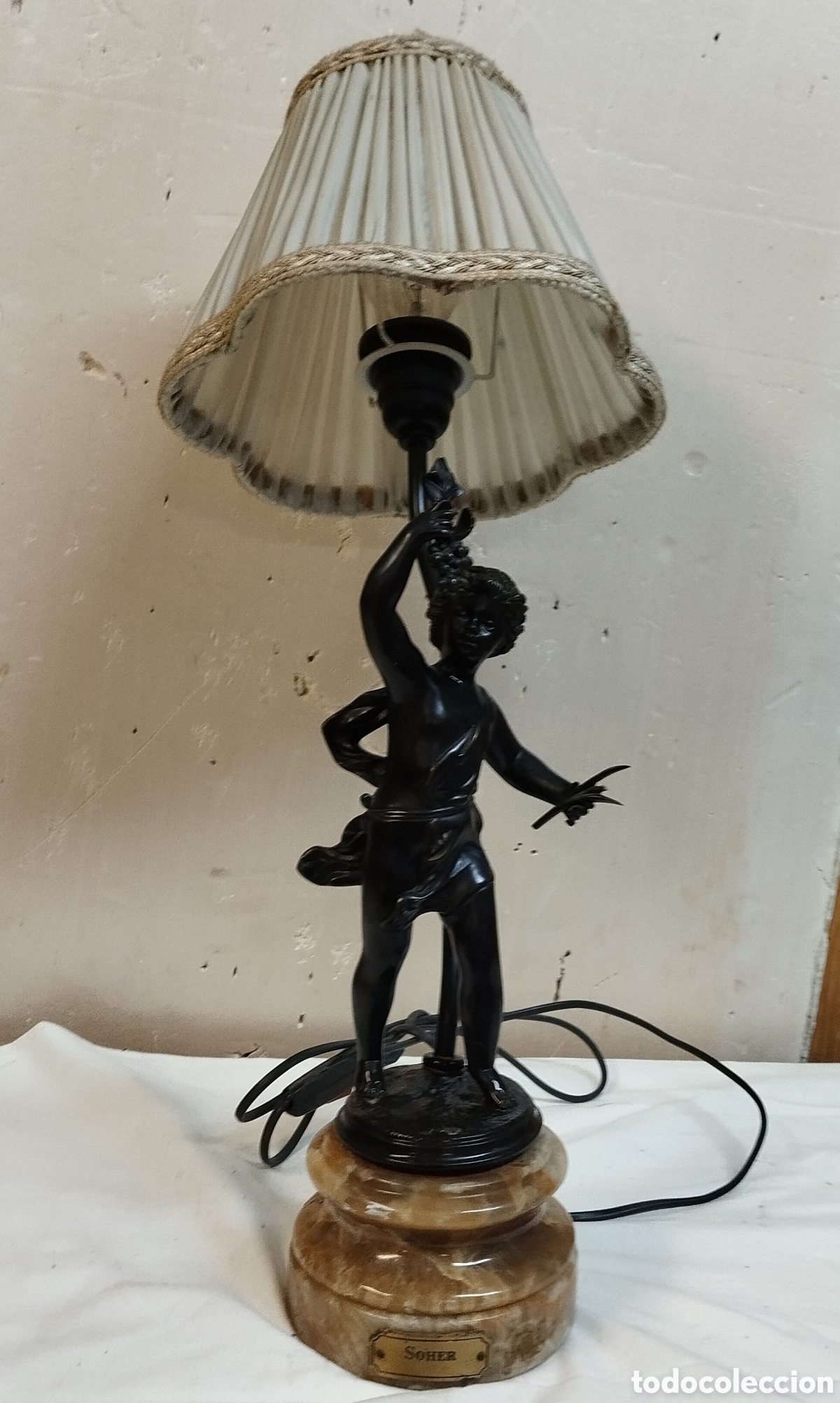 Antig&uuml;edades: L&aacute;mpara de bronce Shoer 66/90 - Foto 4
