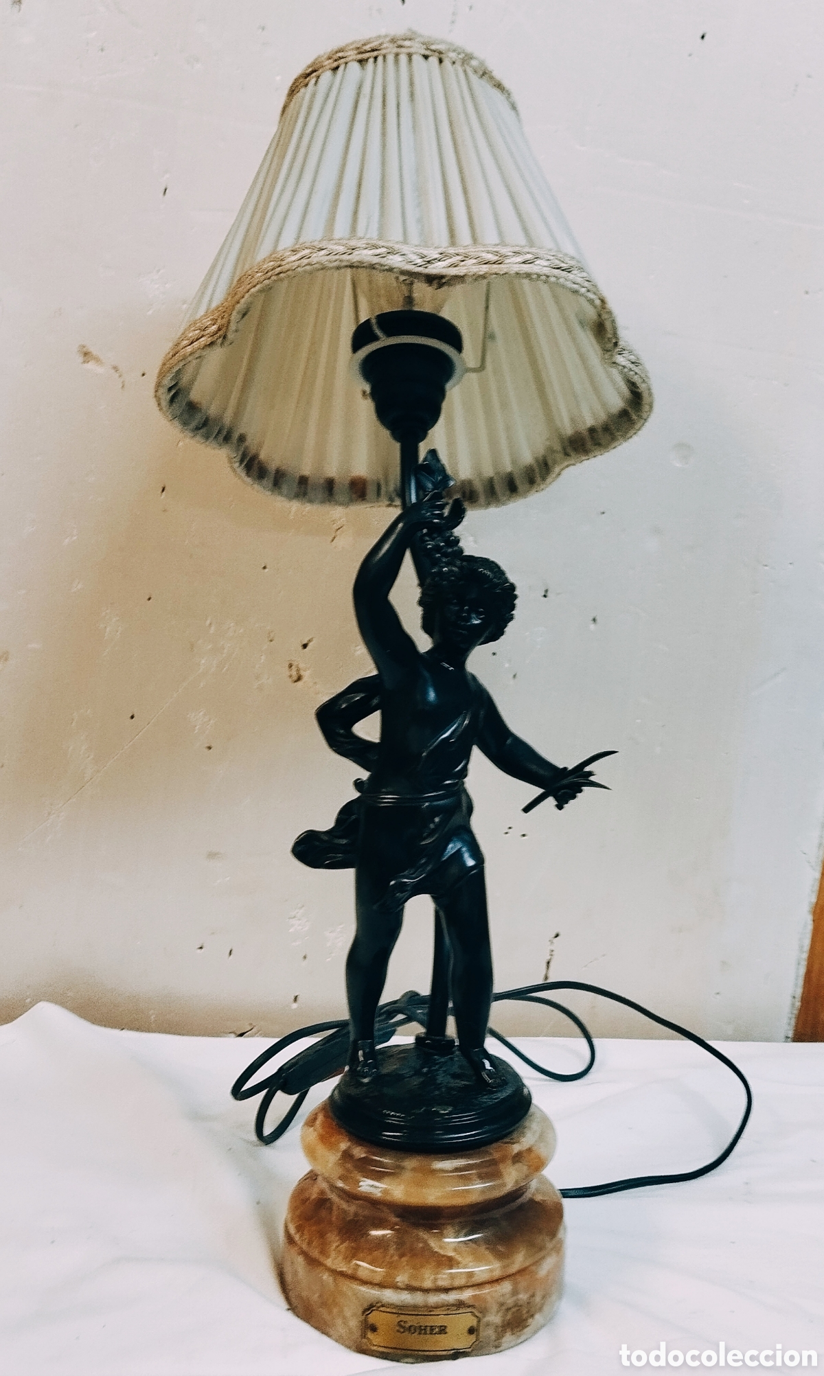 Antig&uuml;edades: L&aacute;mpara de bronce Shoer 66/90 - Foto 5