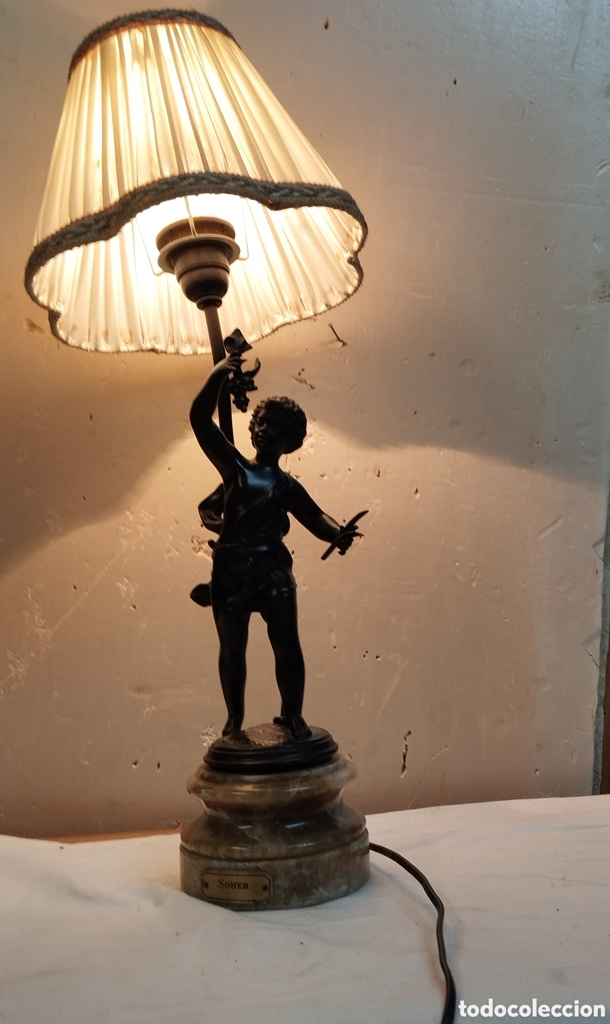 Antig&uuml;edades: L&aacute;mpara de bronce Shoer 66/90 - Foto 1