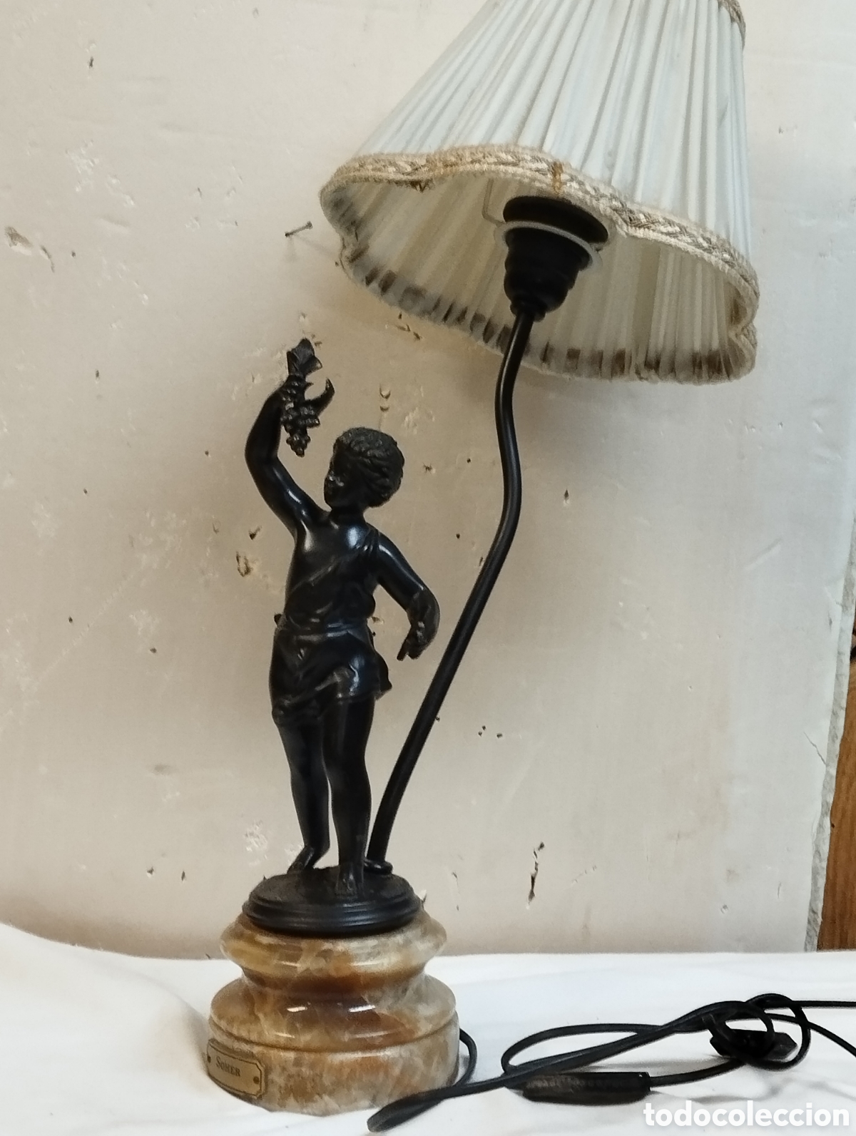 Antig&uuml;edades: L&aacute;mpara de bronce Shoer 66/90 - Foto 2