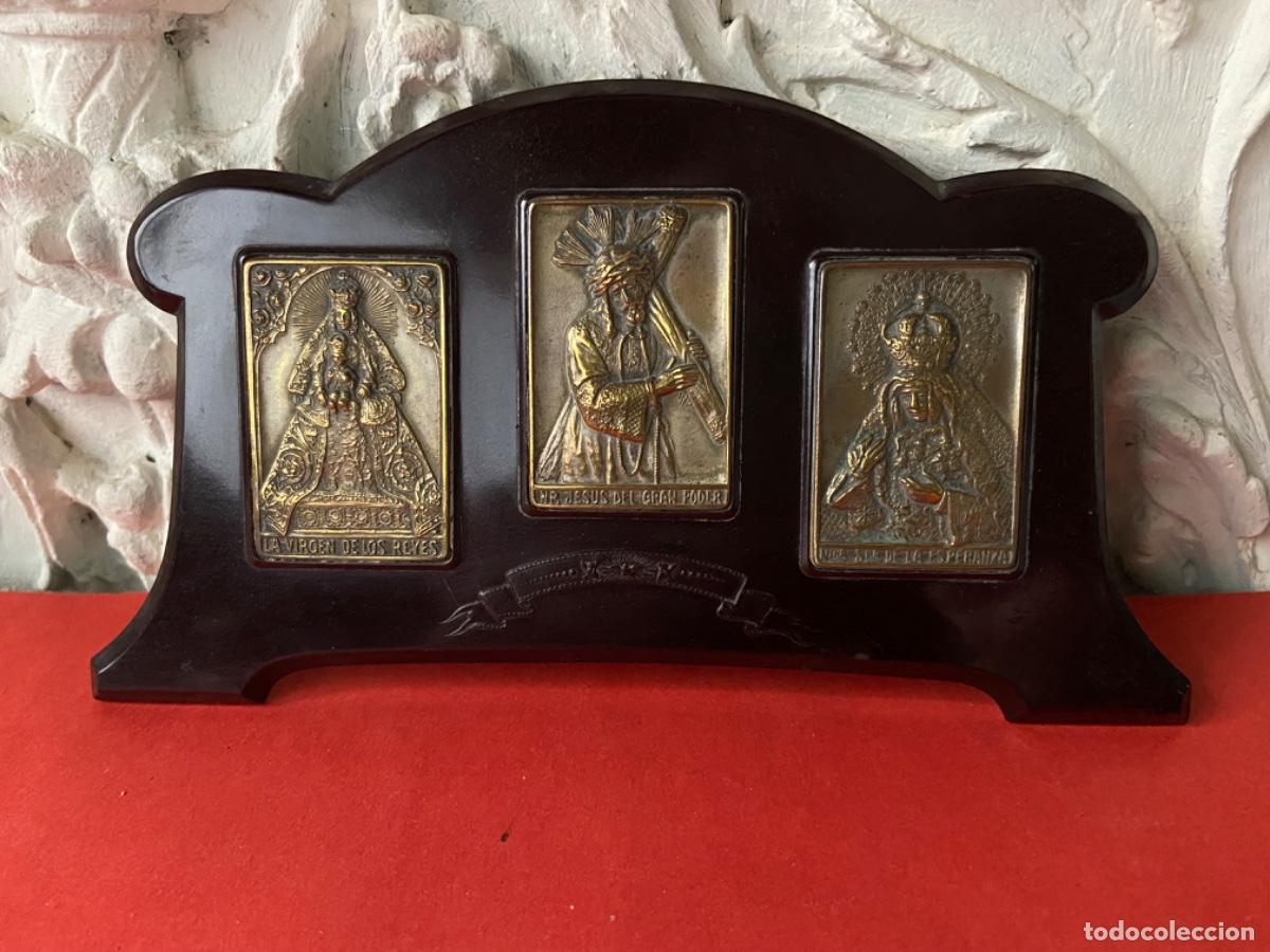 Antig&uuml;edades: 224-12. Poder&iacute;o. La virgen de los Reyes, La esperanza y El Gran Poder. Baquelita. 1.920. - Foto 1