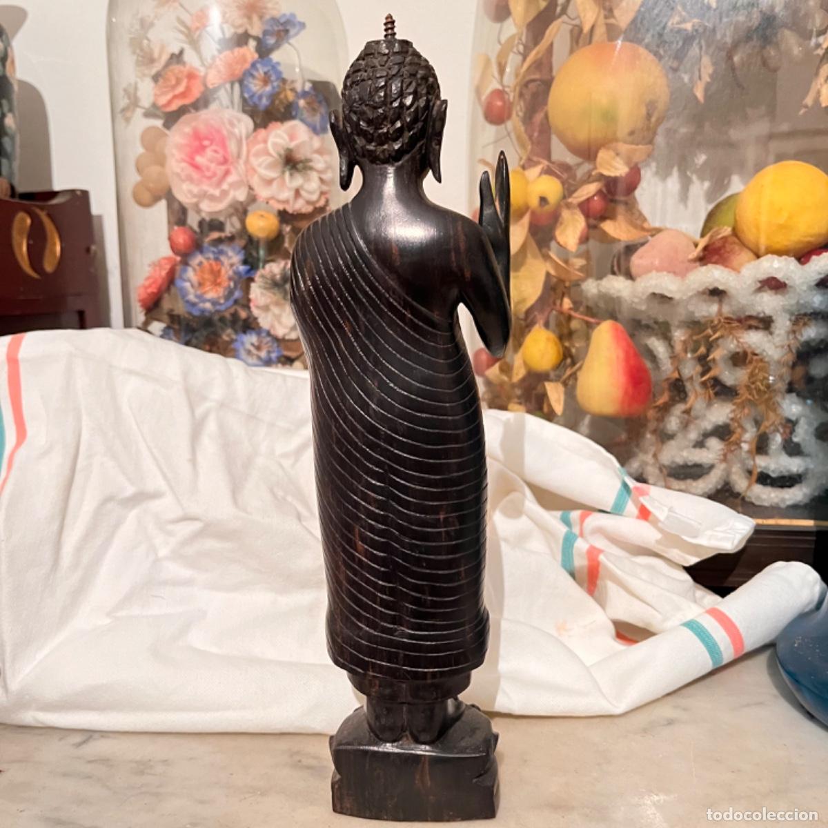 Antig&uuml;edades: Figura de Buda en madera noble - Foto 2
