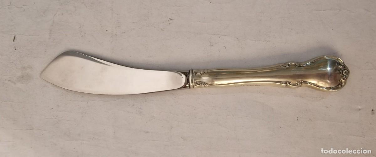 Antig&uuml;edades: Cuchillo para la mantequilla en plata - Foto 1