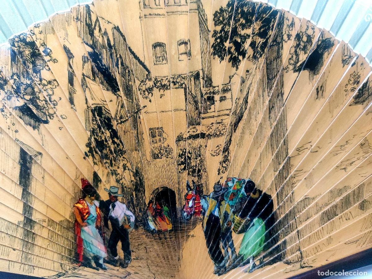 Antig&uuml;edades: ABANICO ANTIGUO MADERA Y SEDA 1920-30 - Foto 1