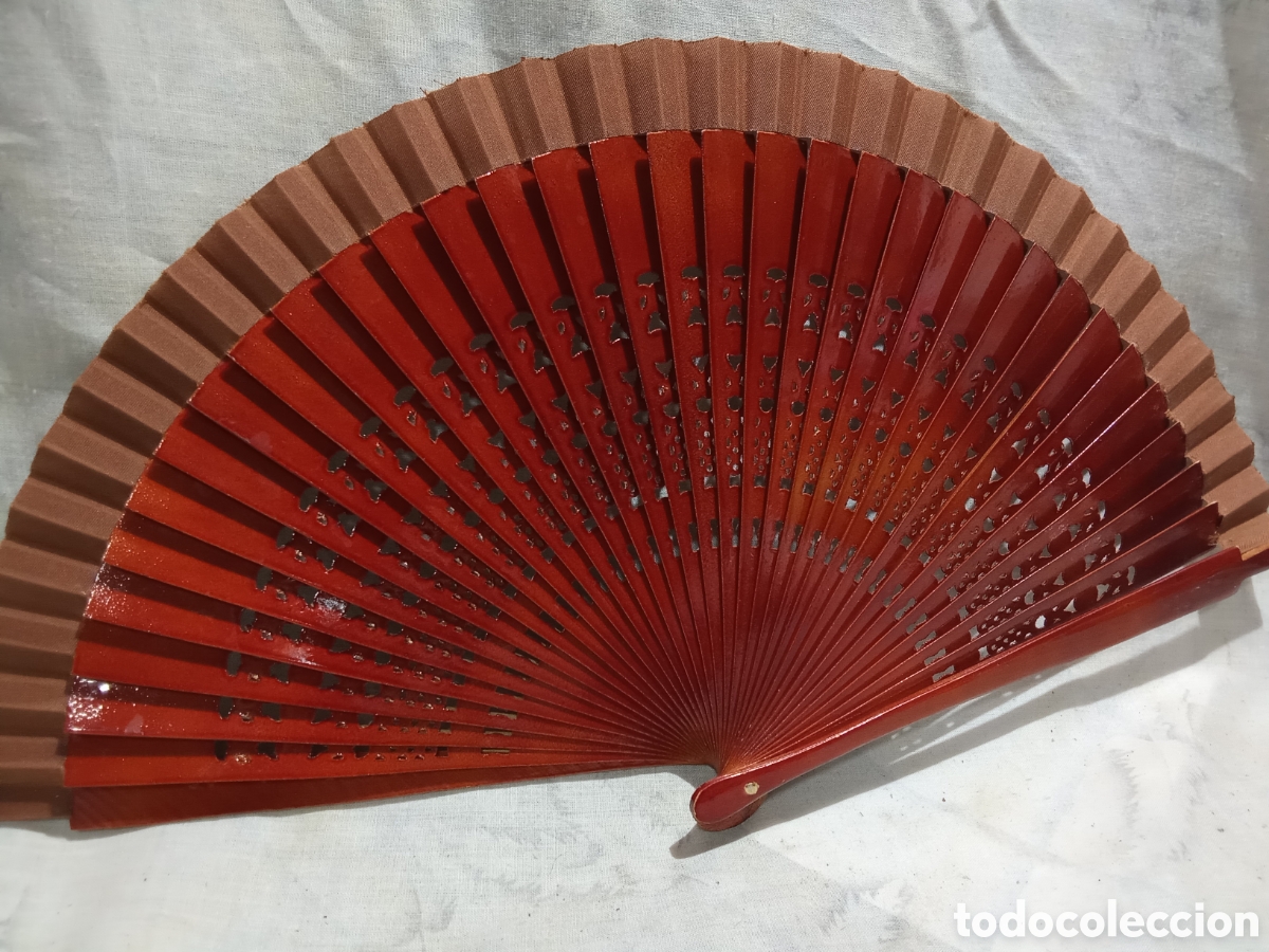 Antig&uuml;edades: ELEGANTE ABANICO DE MADERA - Foto 5