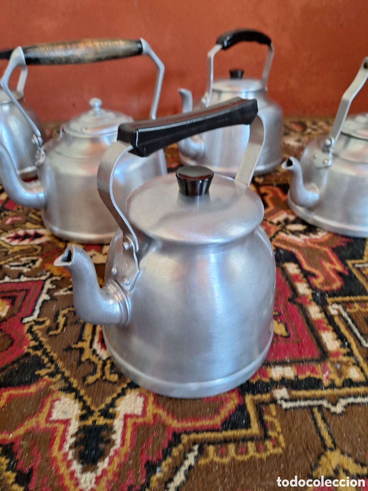 Antig&uuml;edades: Coleccion de teteras antig&uuml;as de aluminio - Foto 3