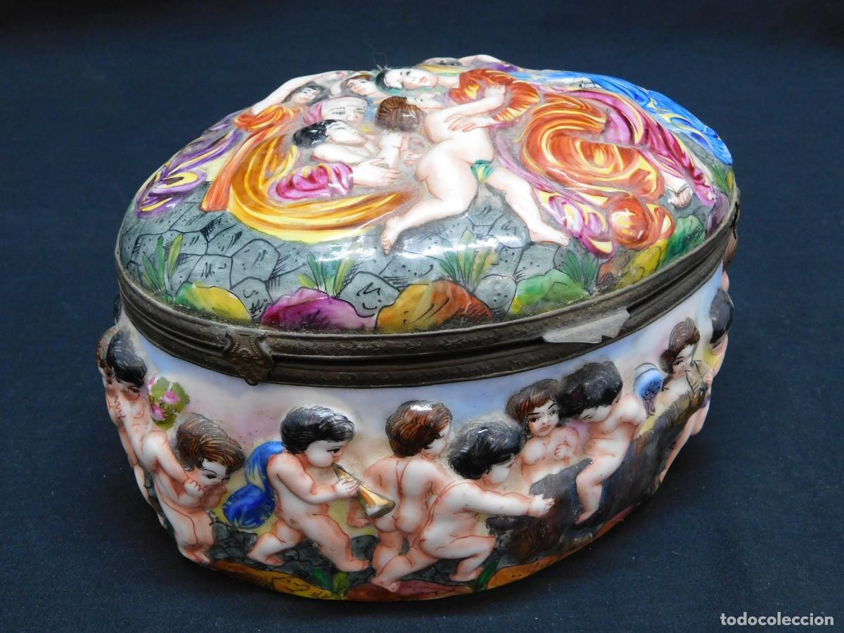 Antig&uuml;edades: CAJA PORCELANA CAPODIMONTE - Foto 1