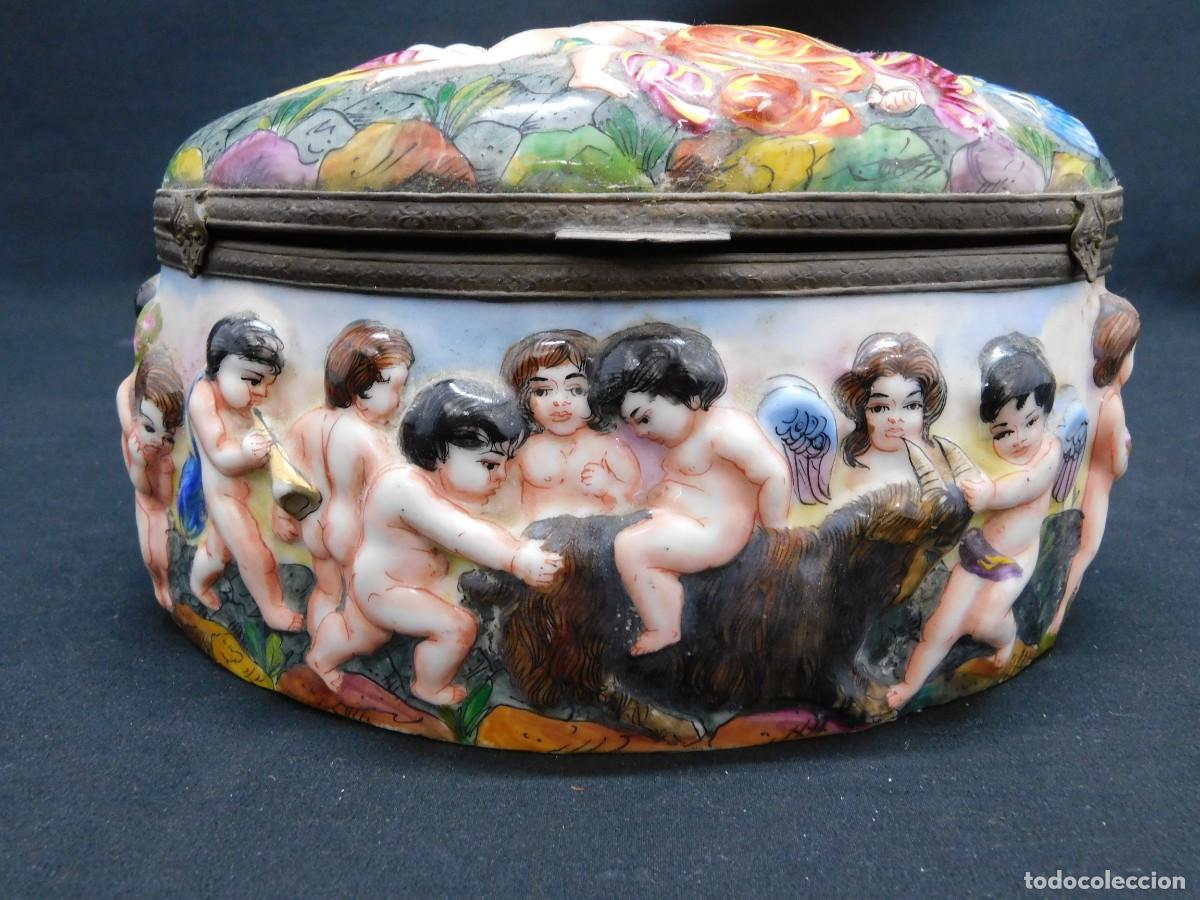 Antig&uuml;edades: CAJA PORCELANA CAPODIMONTE - Foto 3