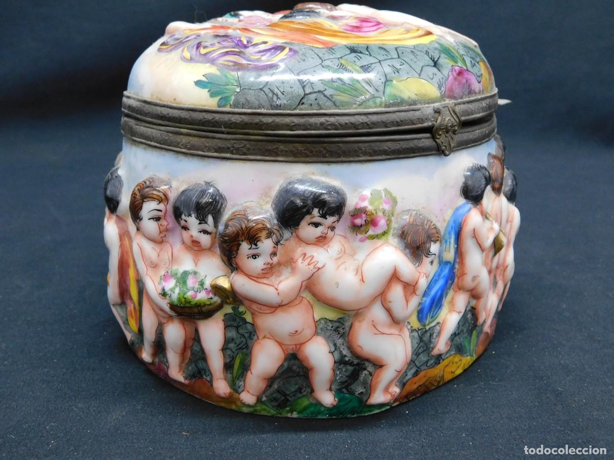 Antig&uuml;edades: CAJA PORCELANA CAPODIMONTE - Foto 4