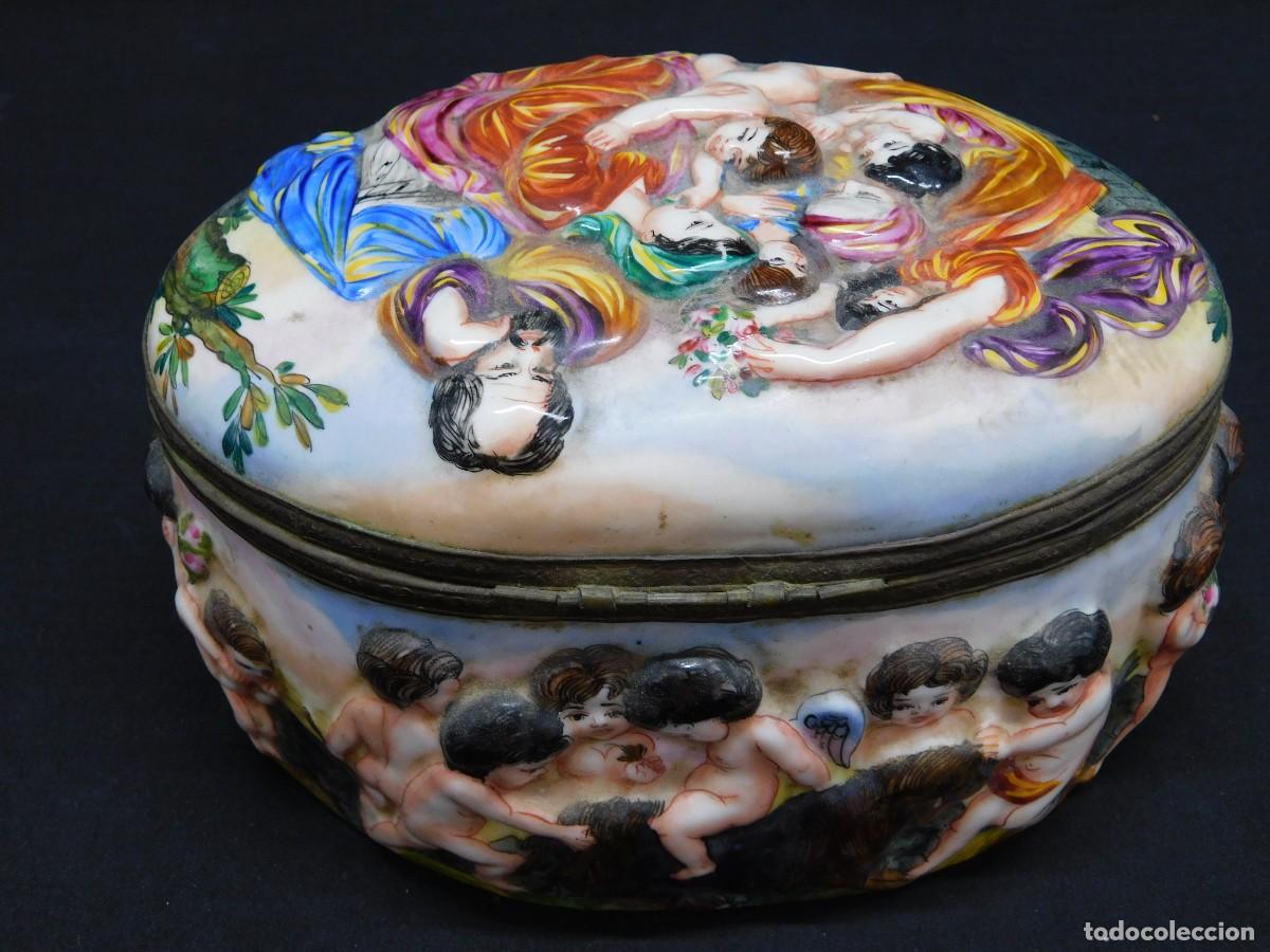Antig&uuml;edades: CAJA PORCELANA CAPODIMONTE - Foto 6