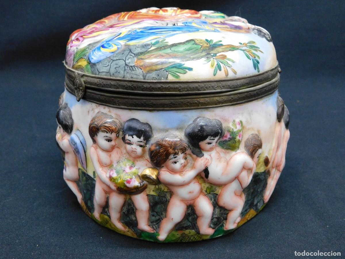 Antig&uuml;edades: CAJA PORCELANA CAPODIMONTE - Foto 7
