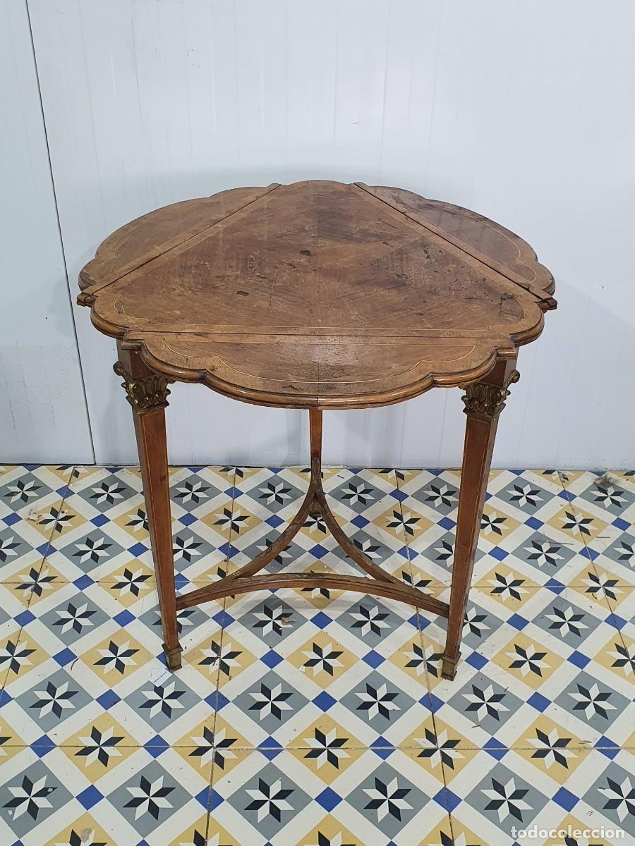 Antig&uuml;edades: Antigua mesa con alas estilo colonial - Foto 1