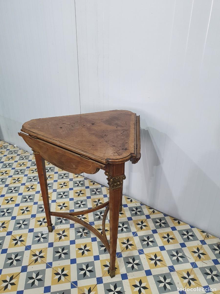 Antig&uuml;edades: Antigua mesa con alas estilo colonial - Foto 6