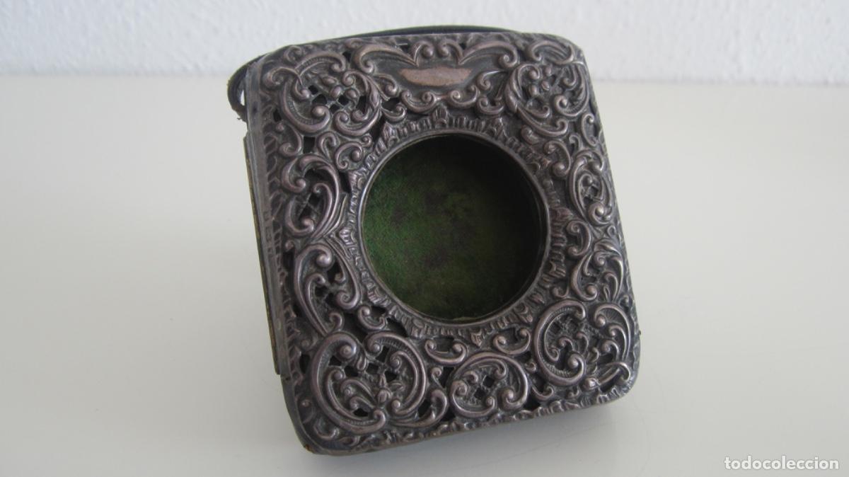 Antig&uuml;edades: PLATA A&Ntilde;O 1900 SOPORTE DE RELOJ DE BOLSILLO MODERNISTA ART NOUVEAU CAJA EXPOSITOR INGLATERRA