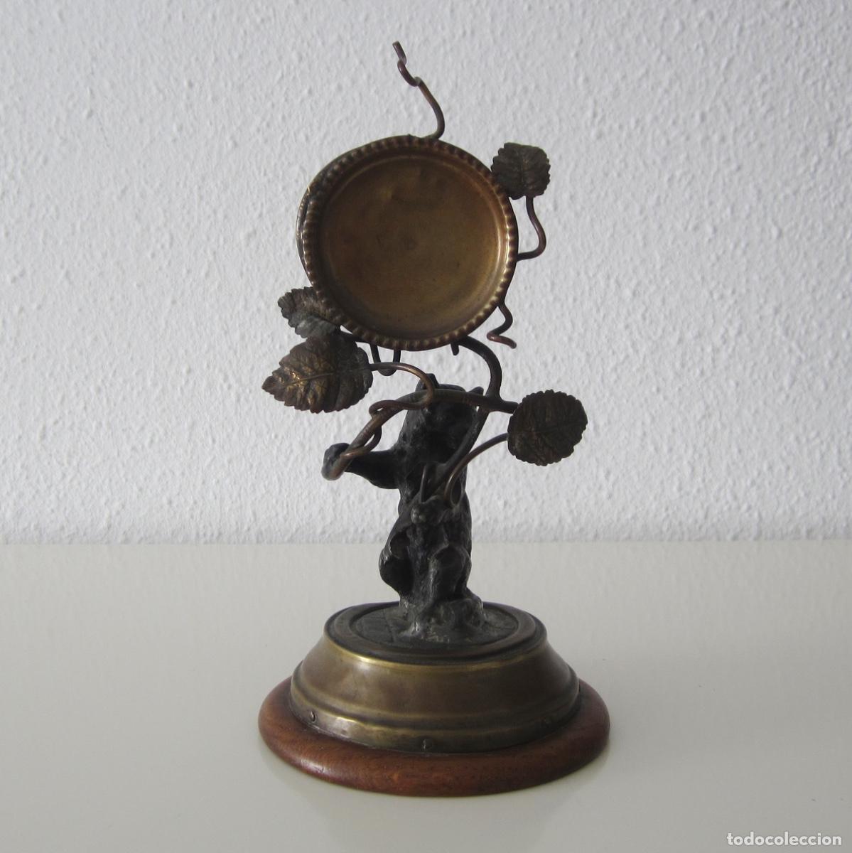 Antig&uuml;edades: SIGLO XIX SOPORTE DE RELOJ DE BOLSILLO CON FIGURA DE GATO &ndash; ANTIGUA RELOJERA VICTORIANA ISABELINA