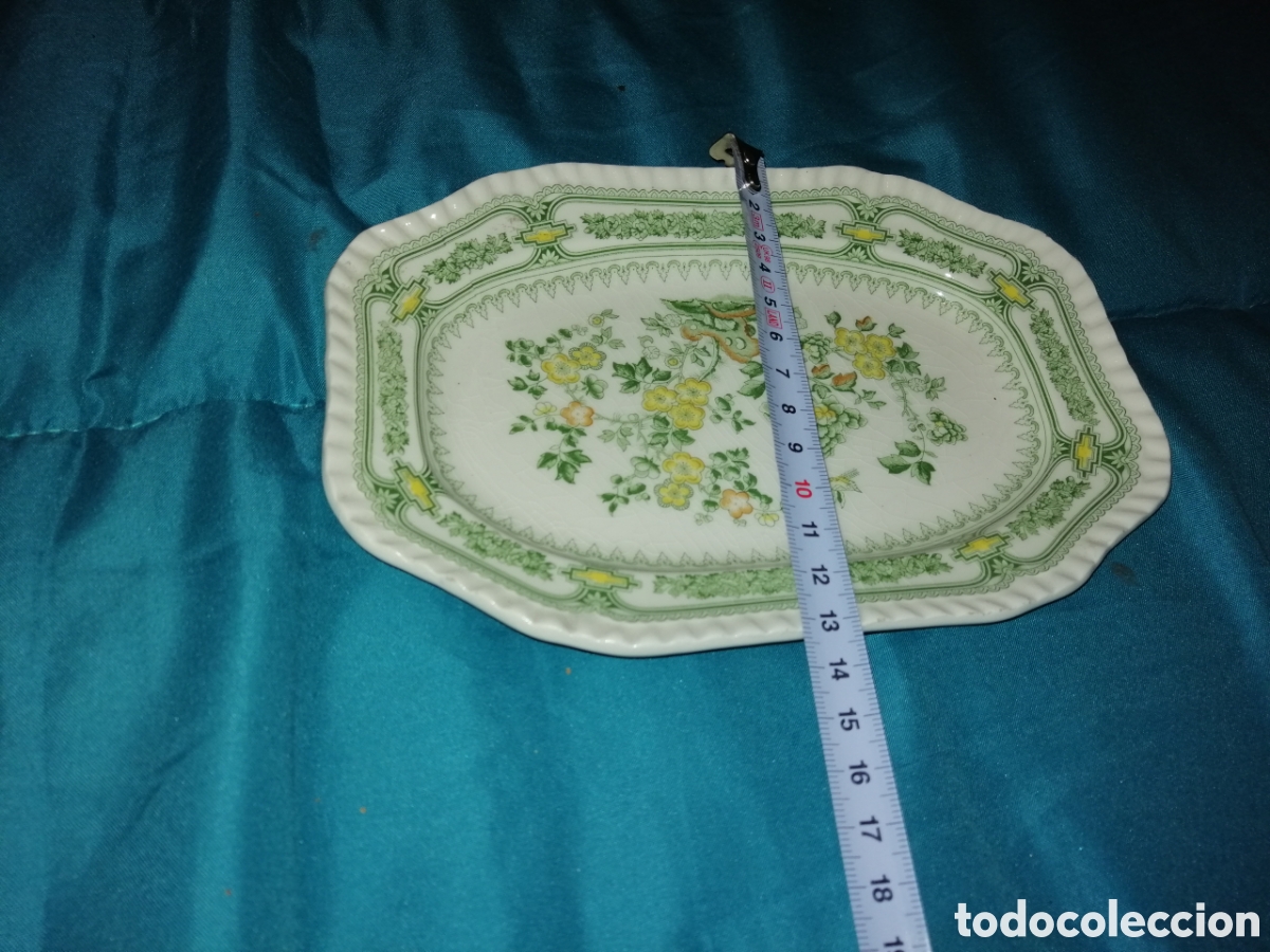 Antig&uuml;edades: Bandeja plato de cer&aacute;mica San Claudio kantong - Foto 4