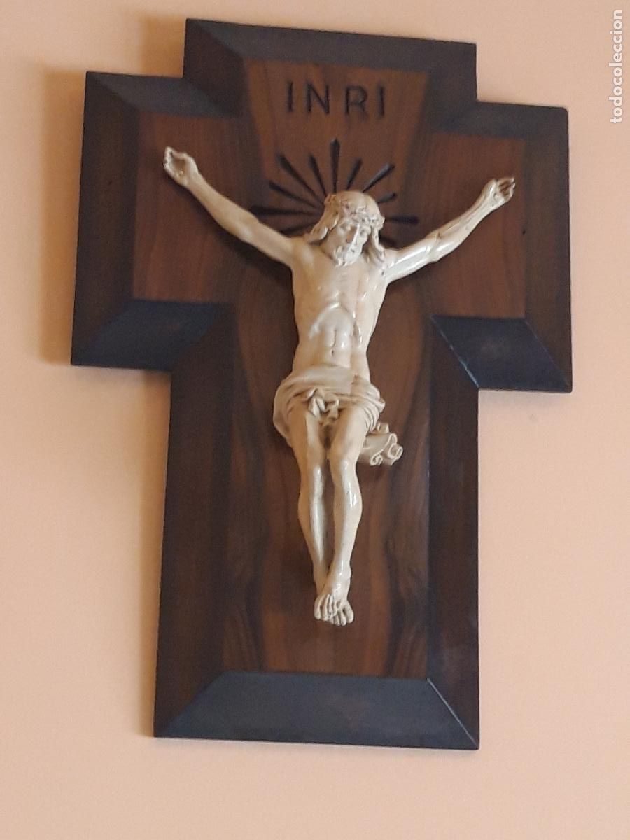 Antig&uuml;edades: cruz de madera muy antigua - Foto 1