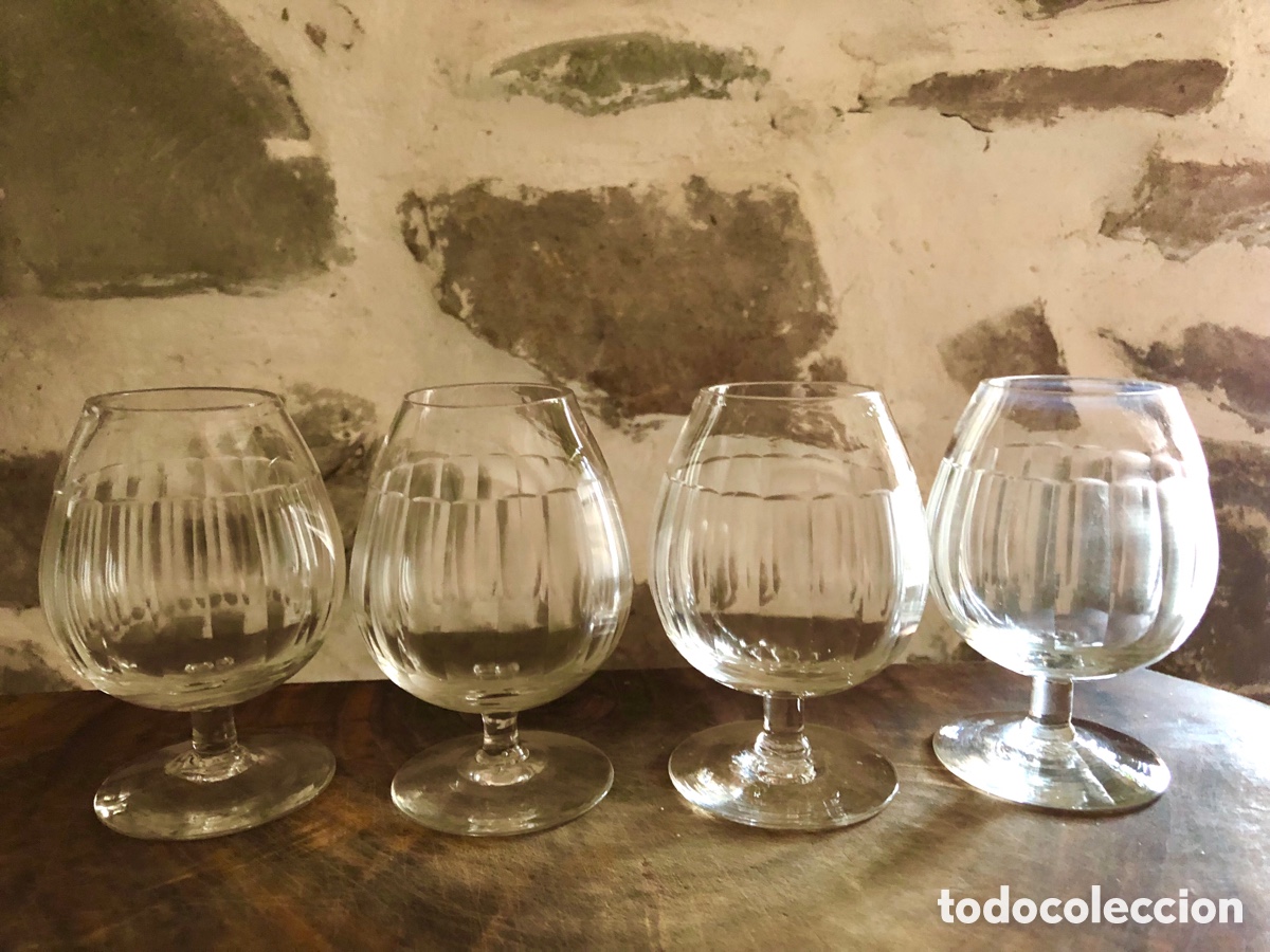 Antig&uuml;edades: 4 COPAS DE CRISTAL ANTIGUOS - Foto 5