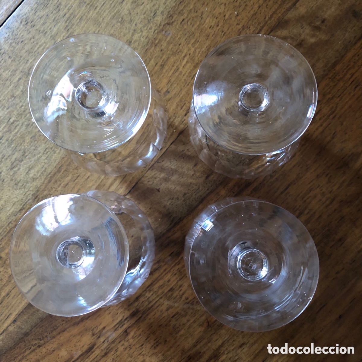 Antig&uuml;edades: 4 COPAS DE CRISTAL ANTIGUOS - Foto 9