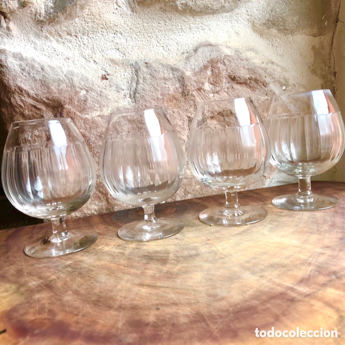 Antig&uuml;edades: 4 COPAS DE CRISTAL ANTIGUOS - Foto 1
