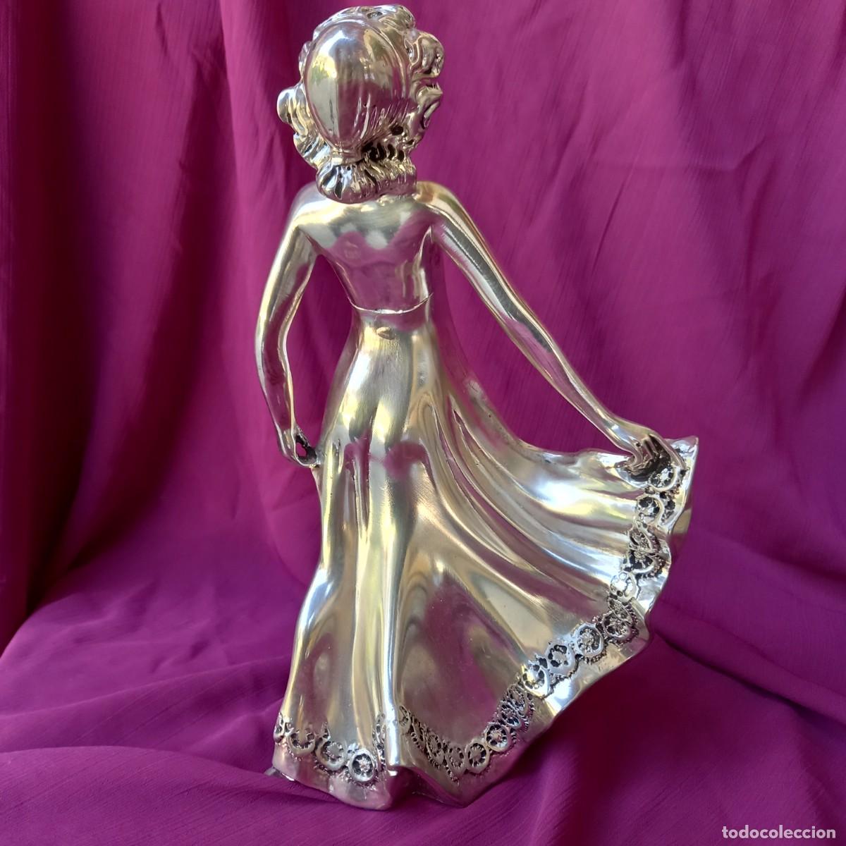 Antig&uuml;edades: FIGURA DAMA BA&Ntilde;O PLATA. - Foto 4
