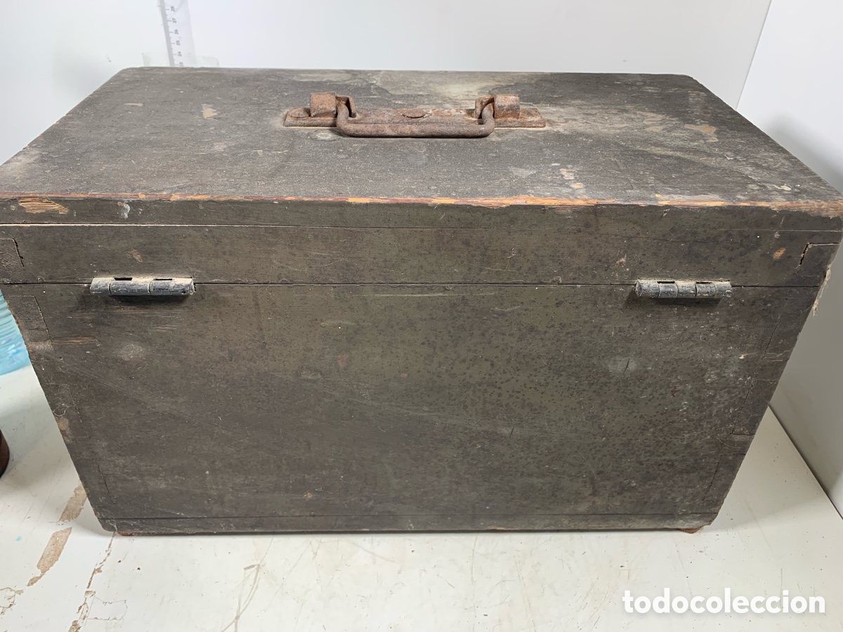 Antig&uuml;edades: 01_ Antiguo ba&uacute;l de viaje - Foto 9