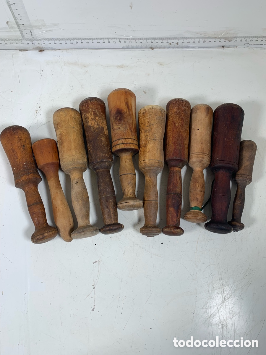 Antig&uuml;edades: 01_mazas manos de almirez madera - Foto 2