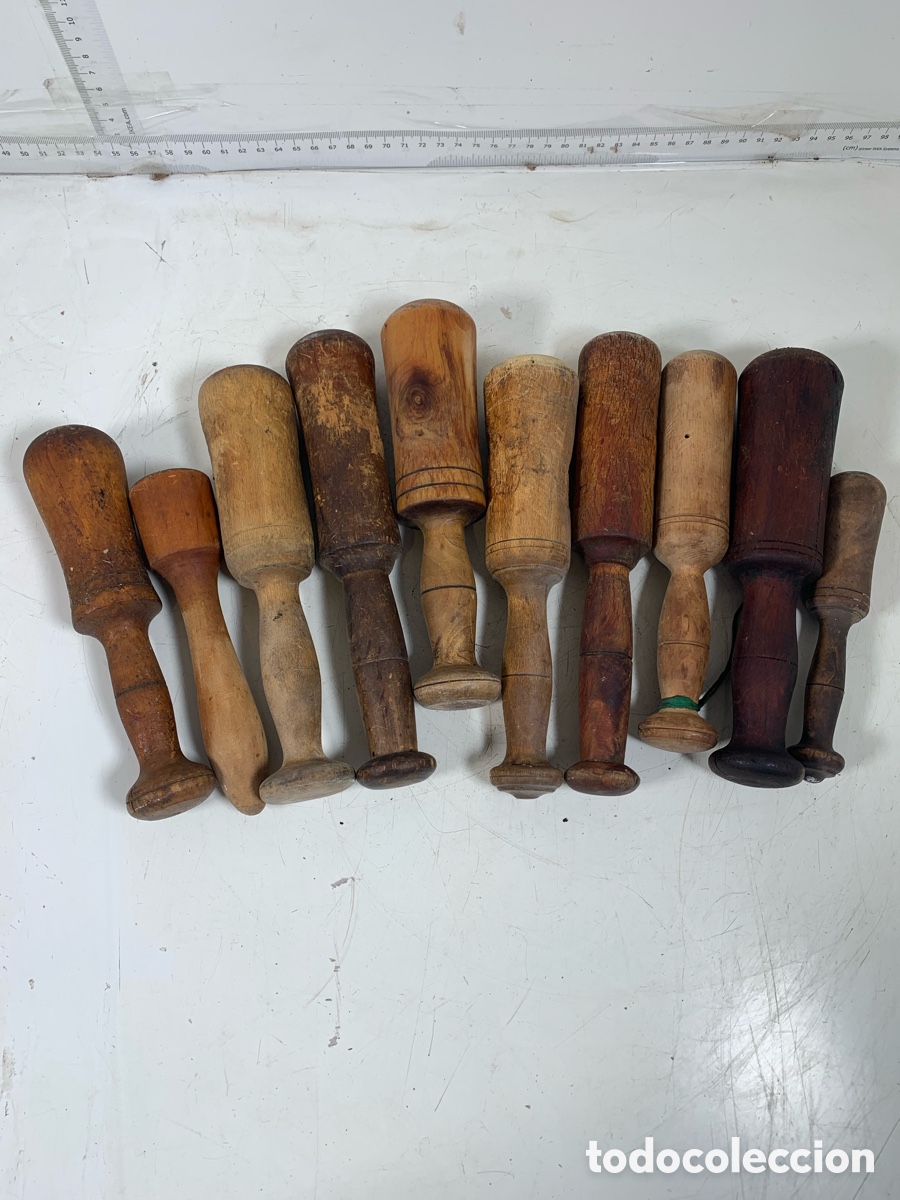 Antig&uuml;edades: 01_mazas manos de almirez madera - Foto 1