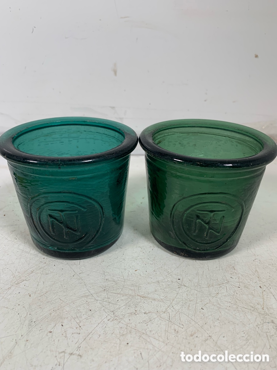 Antig&uuml;edades: 01_ vasos de cristal para velas - Foto 2
