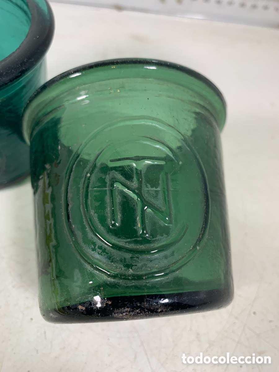 Antig&uuml;edades: 01_ vasos de cristal para velas - Foto 3
