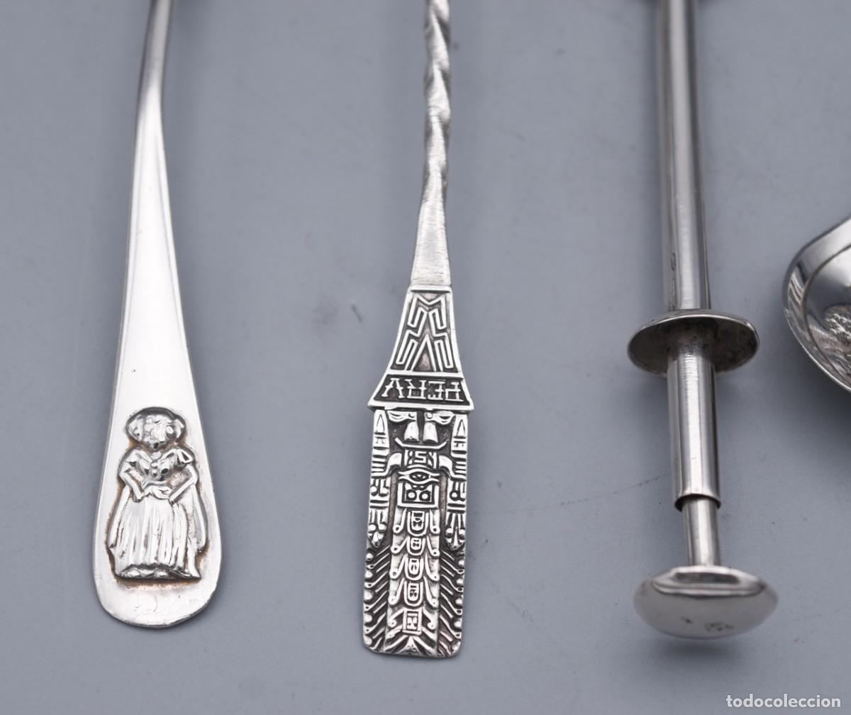 Antig&uuml;edades: Plata - Servicio de mesa - Cucharas y pincho - Foto 5