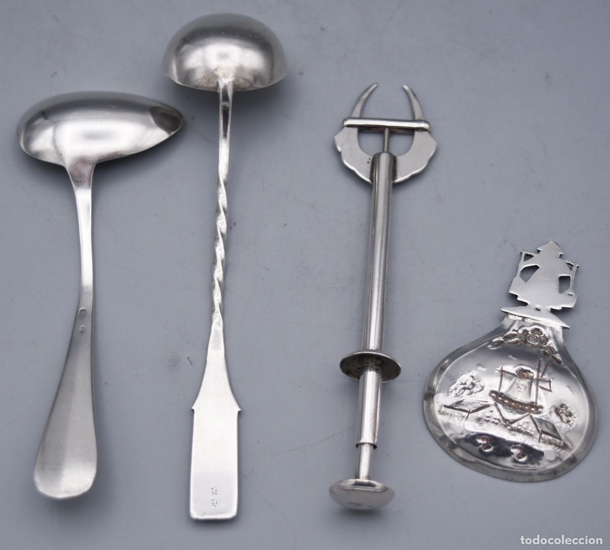 Antig&uuml;edades: Plata - Servicio de mesa - Cucharas y pincho - Foto 7