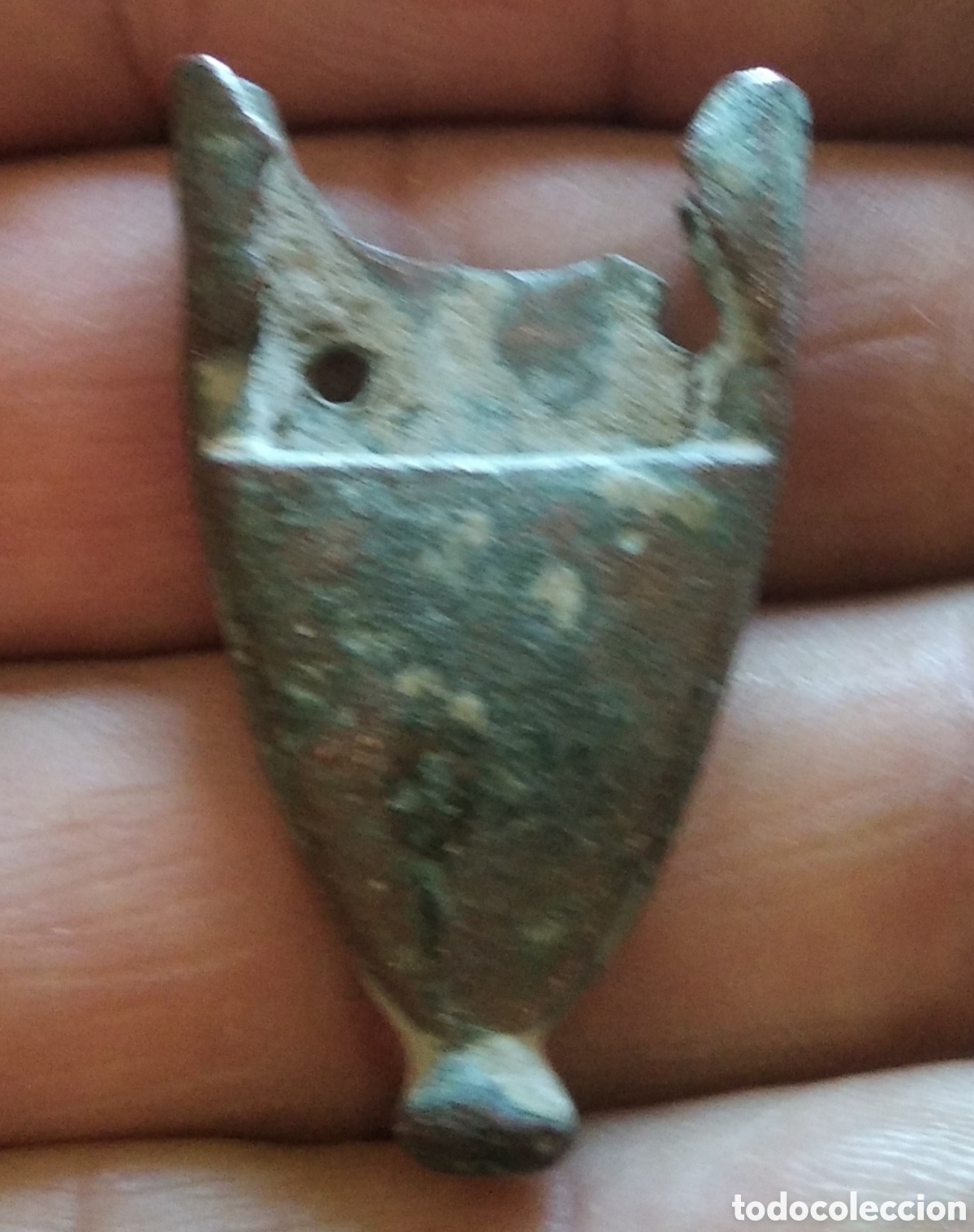Antig&uuml;edades: Contera de bronce medieval - Foto 2