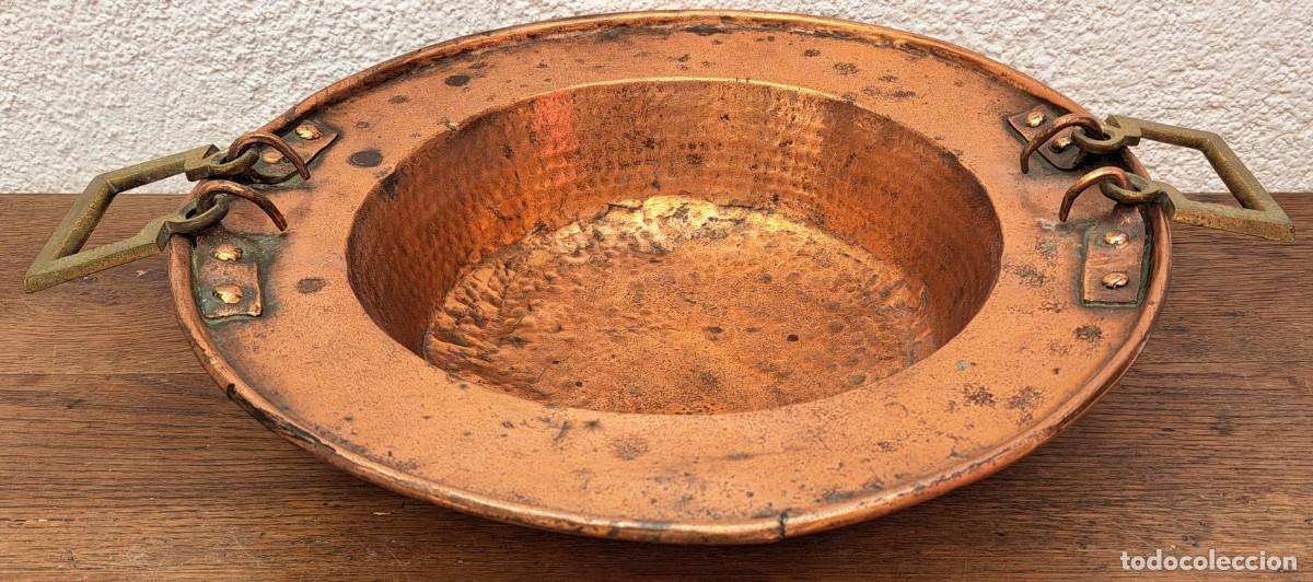 Antig&uuml;edades: BRASERO DE COBRE SIGLO XIX - Foto 1