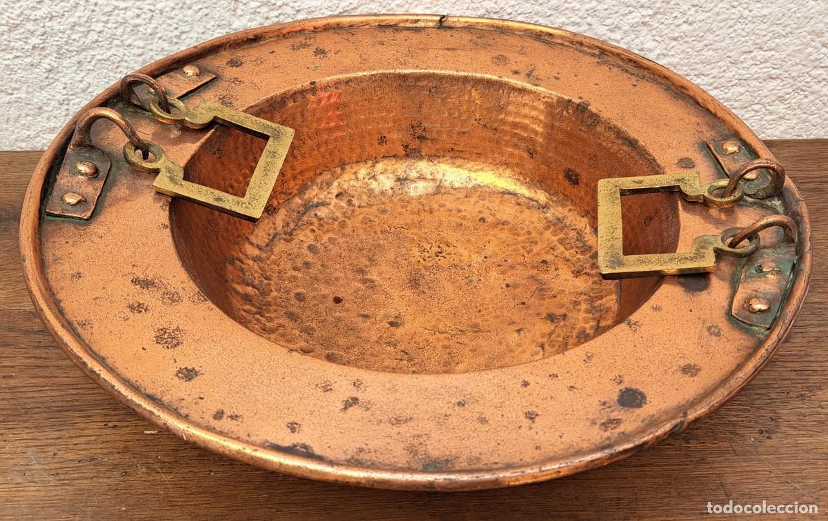 Antig&uuml;edades: BRASERO DE COBRE SIGLO XIX - Foto 6