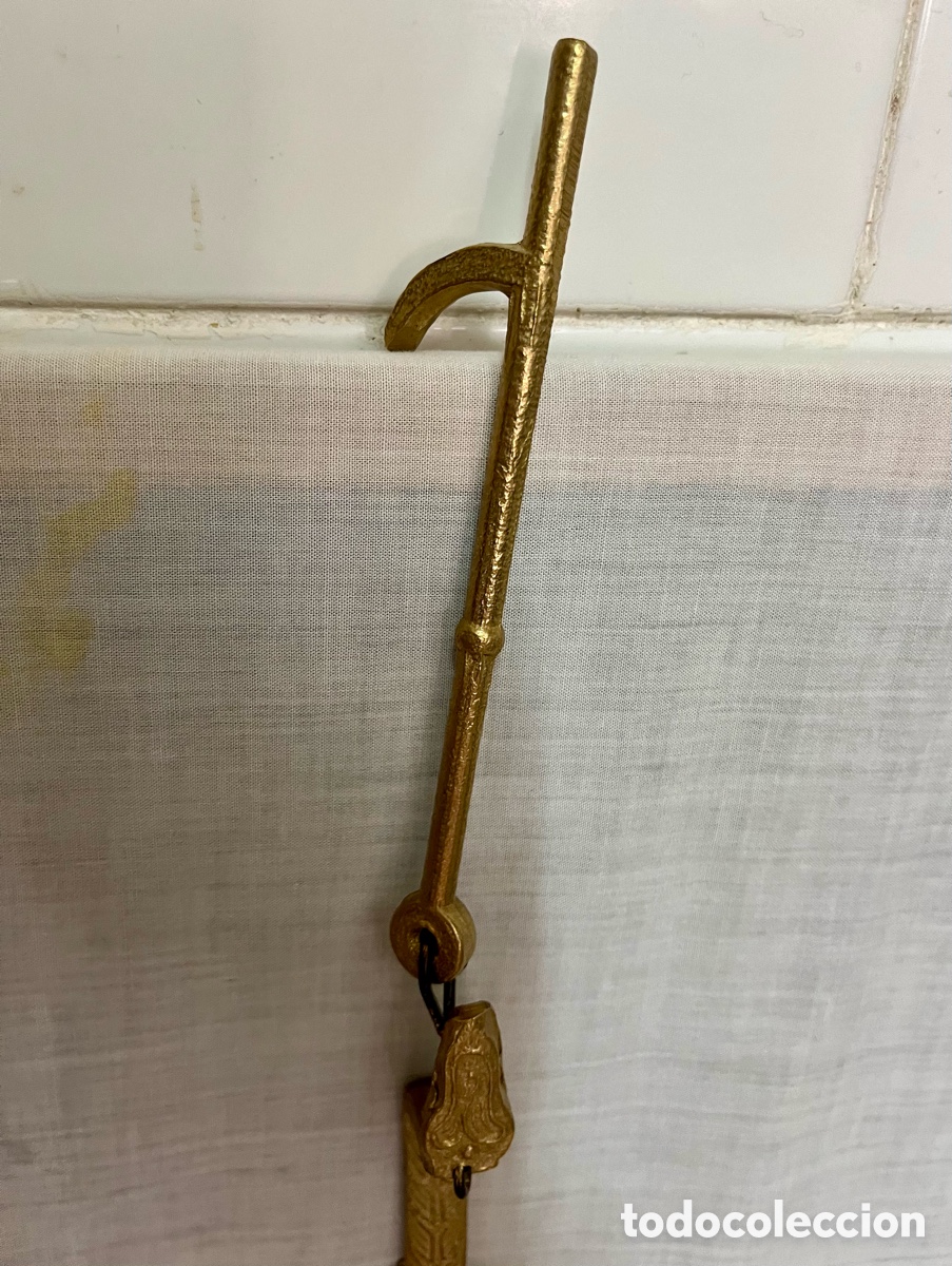 Antig&uuml;edades: ANTIGUO CANDIL DE ACEITE DE BRONCE LABRADO - Foto 10