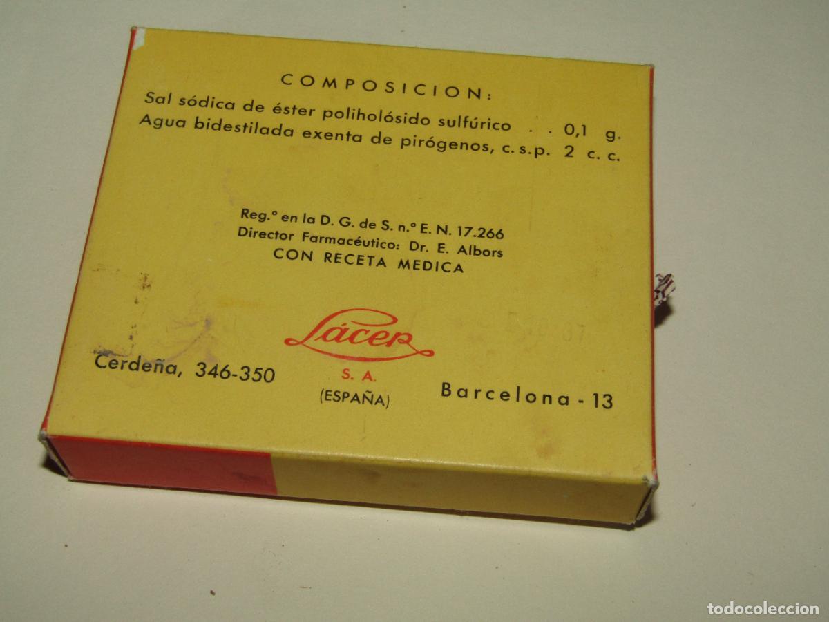 Antig&uuml;edades: Antigua Cajita con 5 Inyectables de THROMBOCID - Foto 3