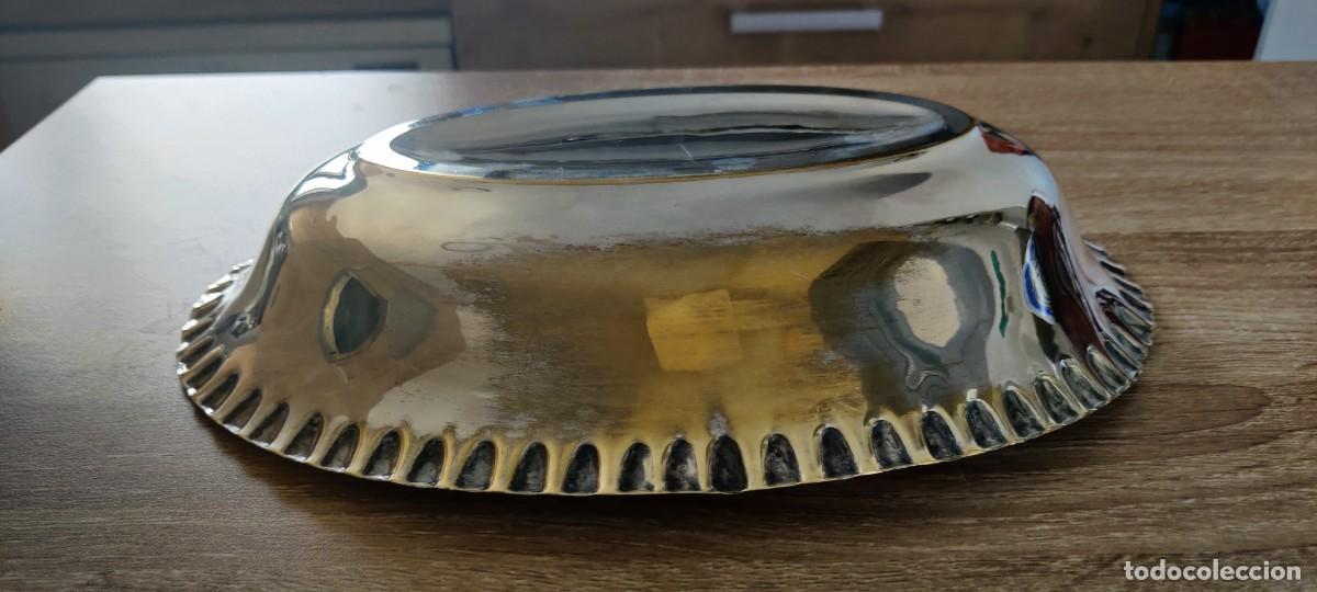Antig&uuml;edades: Bandeja ovalada ba&ntilde;ada plata - Foto 4
