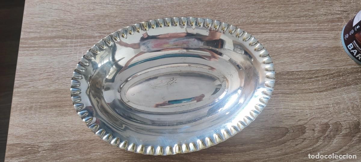 Antig&uuml;edades: Bandeja ovalada ba&ntilde;ada plata - Foto 7