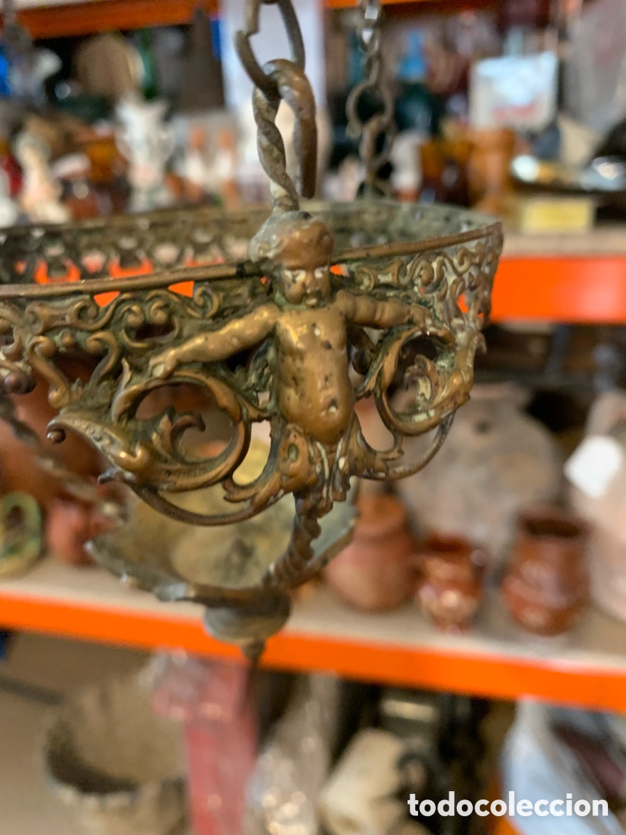 Antig&uuml;edades: 01_ Preciosa l&aacute;mpara de techo - Foto 2