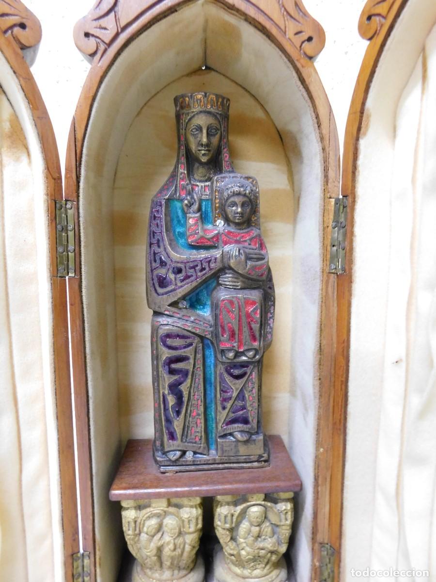 Antig&uuml;edades: VIRGEN DE BRONCE Y ESMALTE - JOAN MAYN&Eacute; - Foto 2