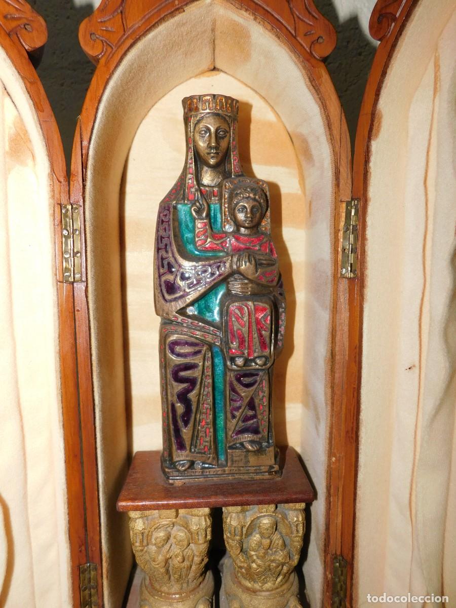 Antig&uuml;edades: VIRGEN DE BRONCE Y ESMALTE - JOAN MAYN&Eacute; - Foto 3
