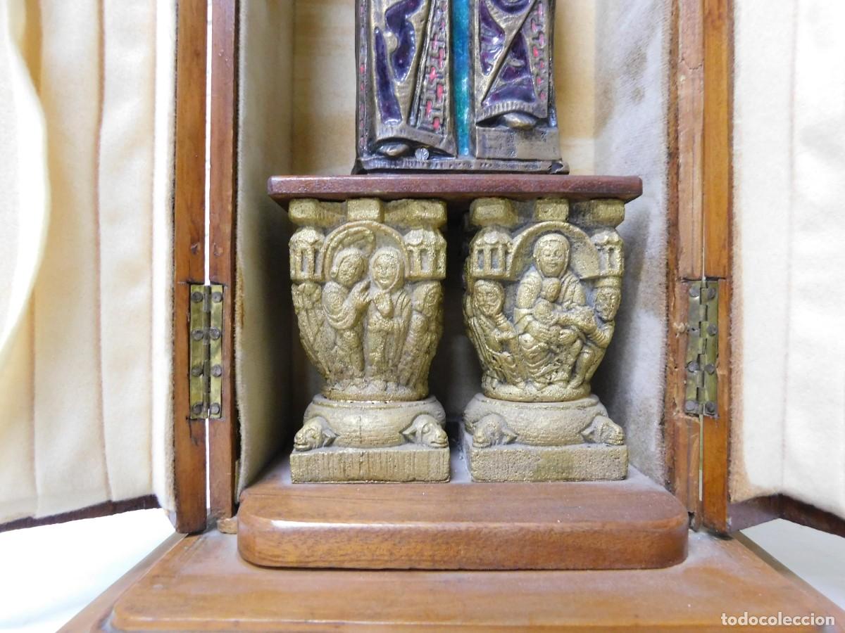 Antig&uuml;edades: VIRGEN DE BRONCE Y ESMALTE - JOAN MAYN&Eacute; - Foto 4