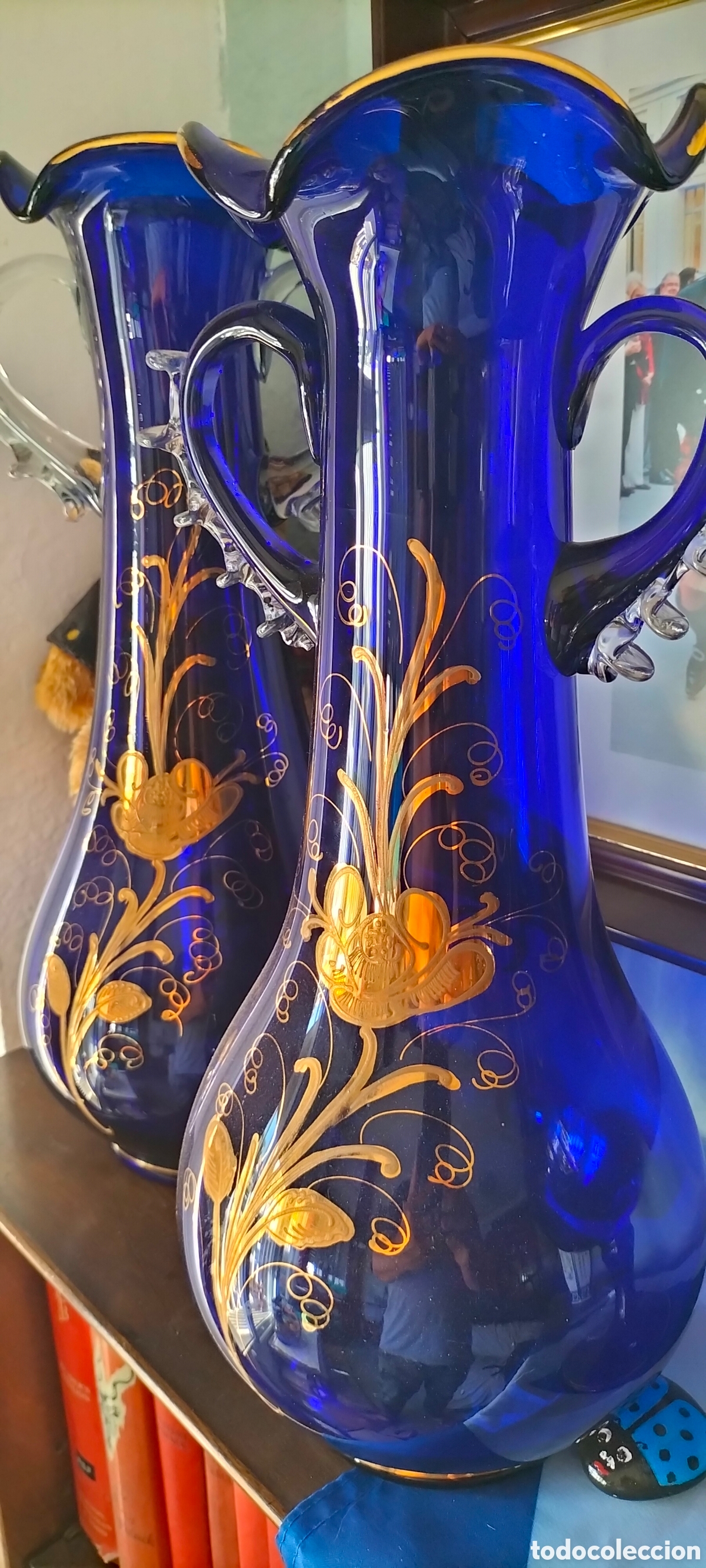 Antig&uuml;edades: Blue Vase (possibly Italian) - Foto 1