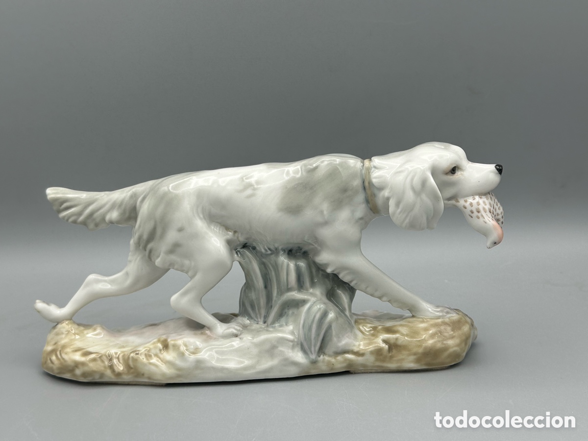 Antig&uuml;edades: REF: 01000308.13A &ldquo;PERRO DE CAZA CON CODORNIZ&rdquo; LLADR&Oacute; - Foto 5