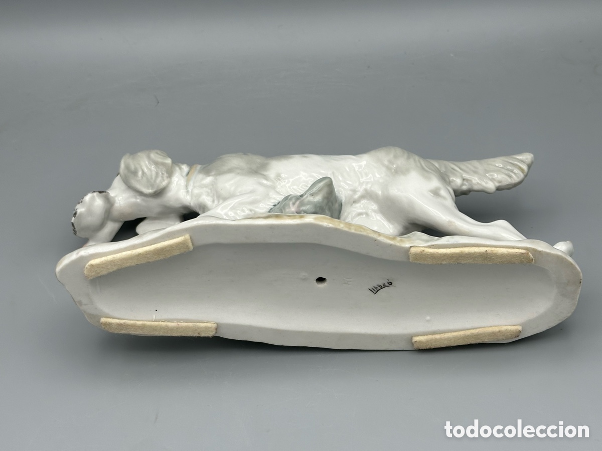 Antig&uuml;edades: REF: 01000308.13A &ldquo;PERRO DE CAZA CON CODORNIZ&rdquo; LLADR&Oacute; - Foto 9